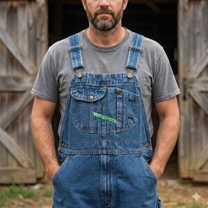 Vintage KEY Imperial Aristocrat Overalls Distressed 38x30 Workwear Grunge